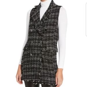 Tweed black jacket vest Laundry by shelli size L